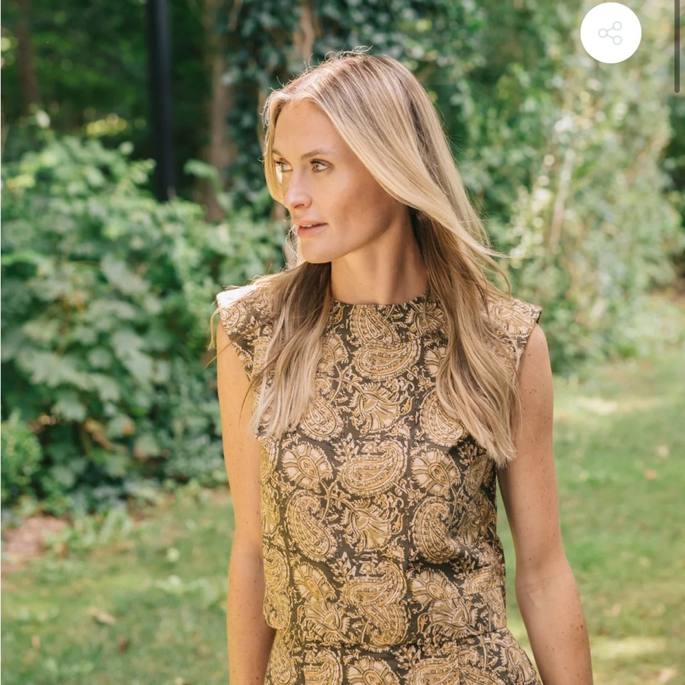 Julia Amory SLIM TOP POPLIN - LOON PAISLEY